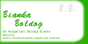 bianka boldog business card